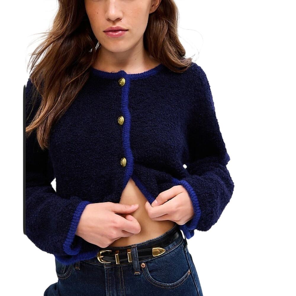 Gap Boucle Cropped Sweater Jacket $98